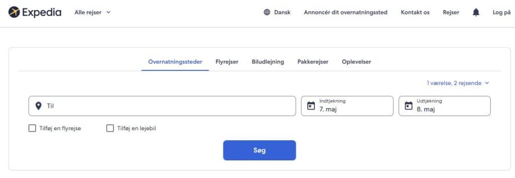 Expedia app rejse de bedste 2023